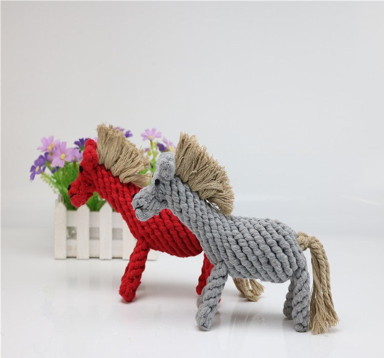 Factory direct sales of pet cotton rope toys, dog teething and chewing resistant toy ropes, hand-woven to relieve boredom and interactive toys