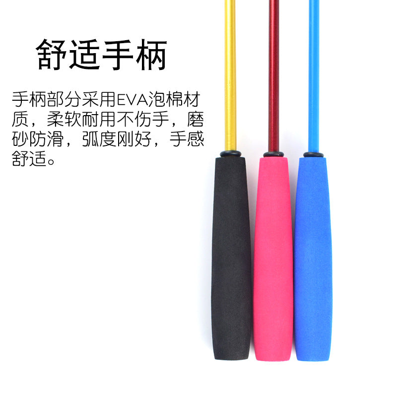 Cross-border popular pet cat toys three-section telescopic rod cat toy feather replacement head cat toy