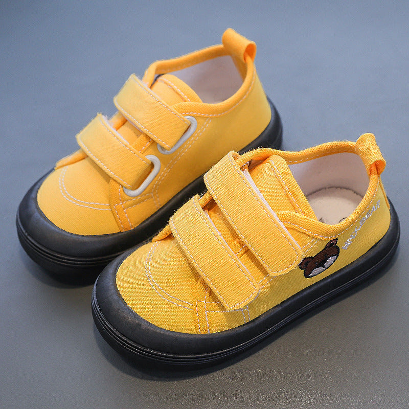 Spring and Autumn New Children's Canvas Shoes Boys Girls Skateboard Shoes Kindergarten Baby Shoes Soft Sole Sneakers Explosive Wholesale