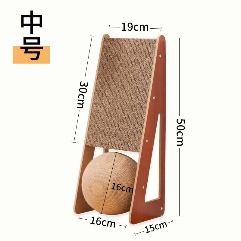 Pet cat scratching board cat toy cat claw board wholesale corrugated paper cat scratching ball does not drop crumbs large funny cat vertical against the wall