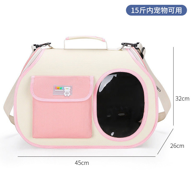 Wholesale cat bag convenient pet folding pet bag cat breathable space capsule single shoulder portable dog backpack