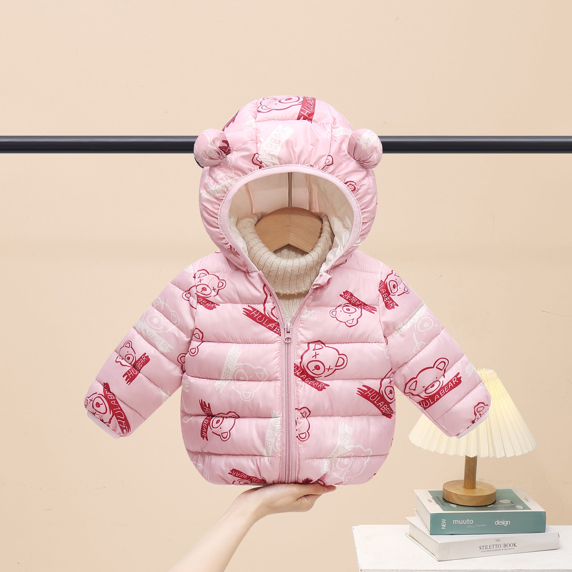Foreign trade 2025 autumn and winter new cartoon children's down cotton jackets for boys and girls medium and large children's light baby jackets