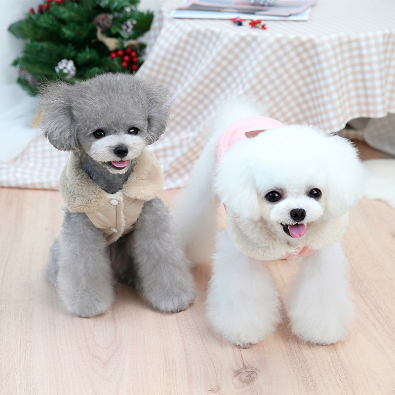 Pet clothing Teddy puppy clothes Japanese and Korean small padded jacket small and medium-sized dog clothes Pomeranian pet clothing supplies