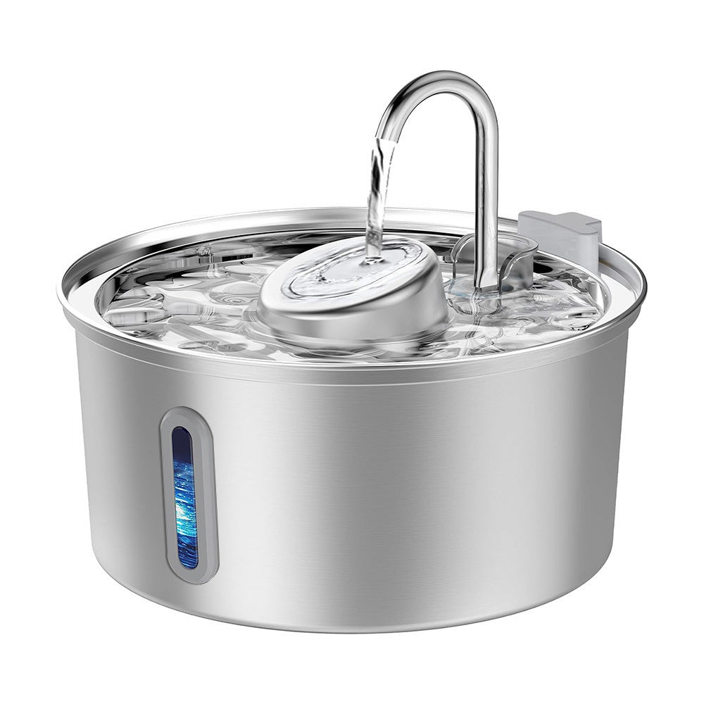Source factory stainless steel pet smart water dispenser automatic circulation water 3.2L large capacity cat and dog water feeder
