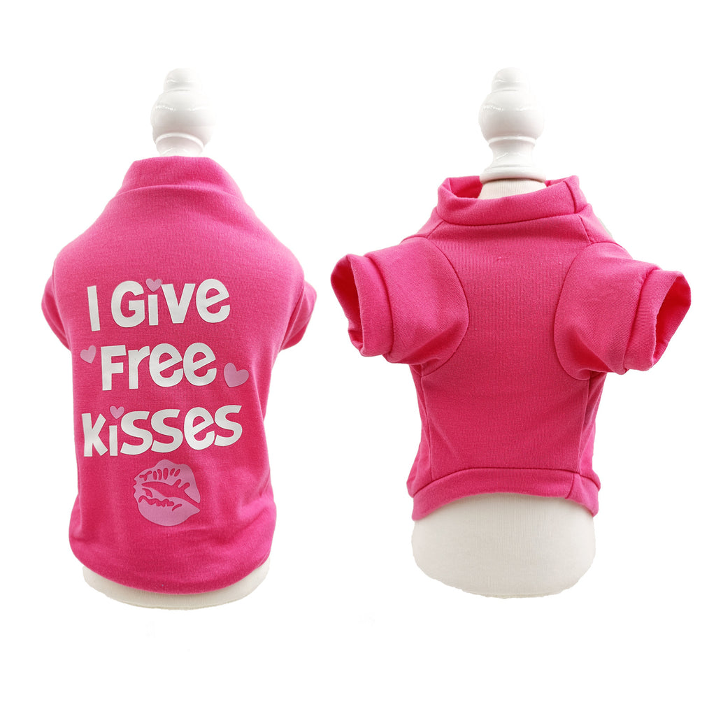 Spot pet summer cat and dog clothes cotton English printing pet dog clothes vest T-shirt summer