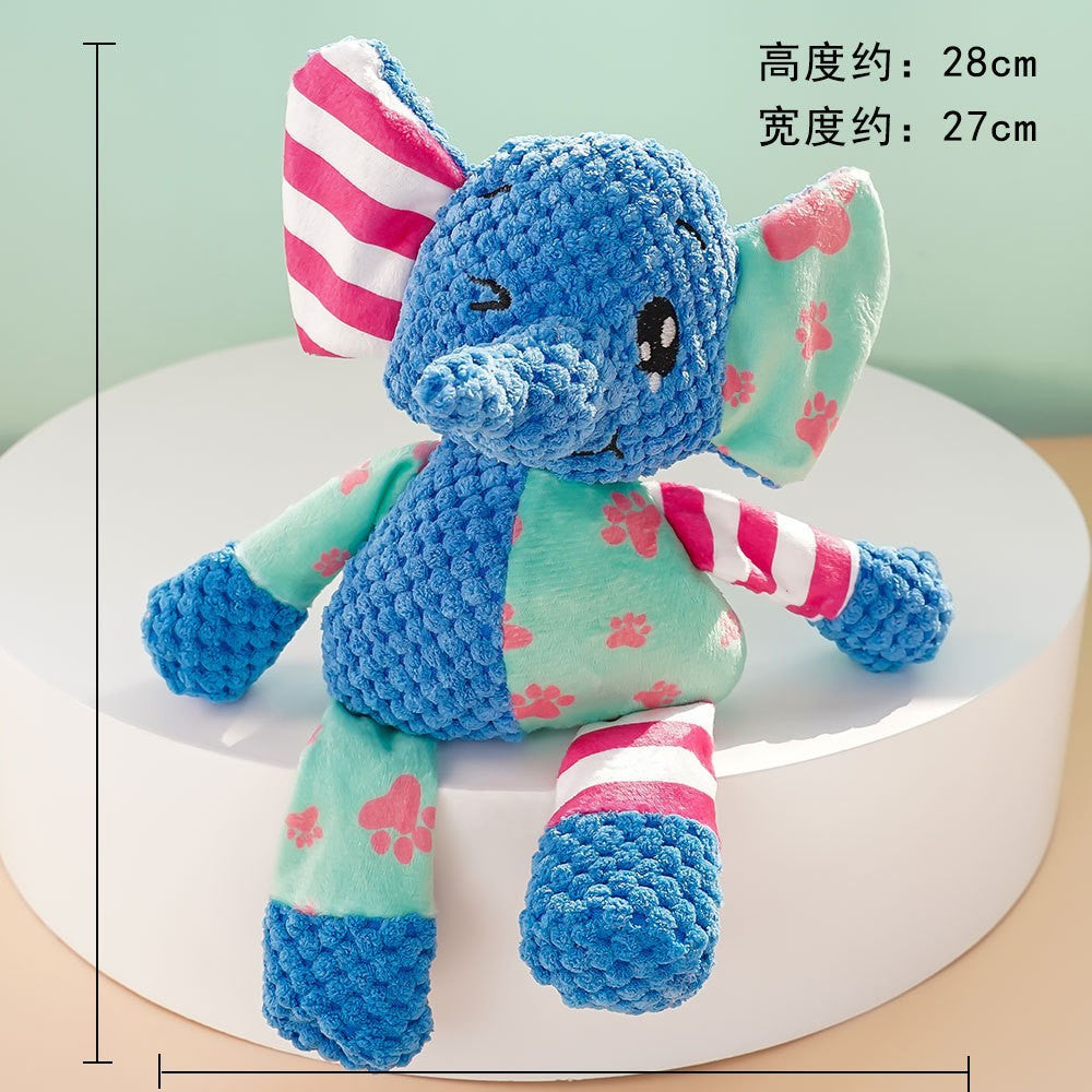 Plush Dog French Bulldog Bite-resistant Ball Rope Sounding Toy Fruit Cartoon Animal Cat Kitten Pet Supplies