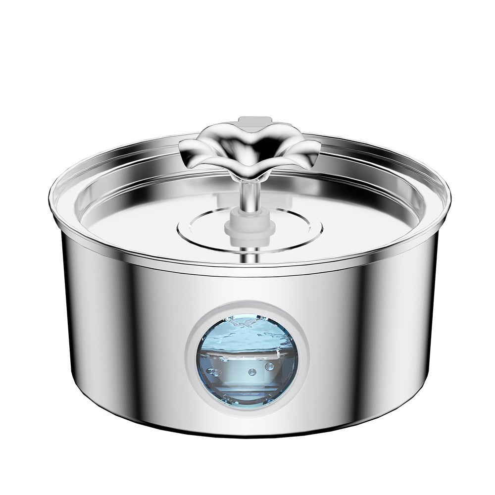 Source factory stainless steel pet smart water dispenser automatic circulation water 3.2L large capacity cat and dog water feeder
