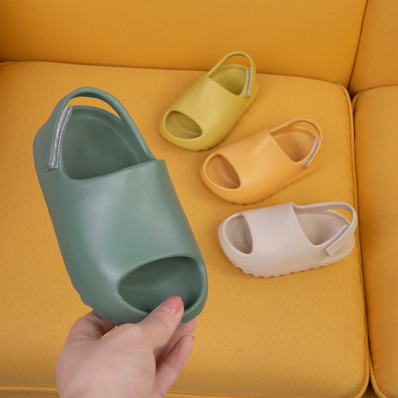 Foreign trade summer children's coconut slippers for women thick-soled indoor home non-slip bags and baby slippers for men cross-border