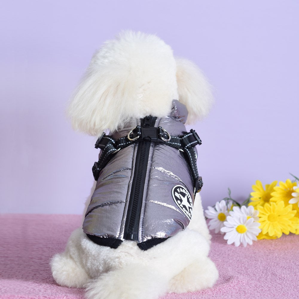 Pet clothes autumn and winter new style dog jackets reflective and warm cross-border dog clothes plus cotton pet cotton clothes