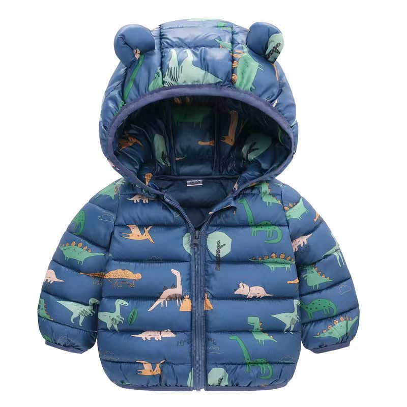 Foreign trade 2025 autumn and winter new cartoon children's down cotton jackets for boys and girls medium and large children's light baby jackets