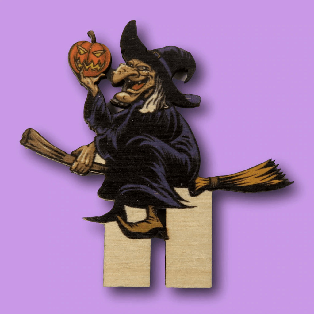 Wooden Halloween advent calendar 2023 new home Halloween advent calendar