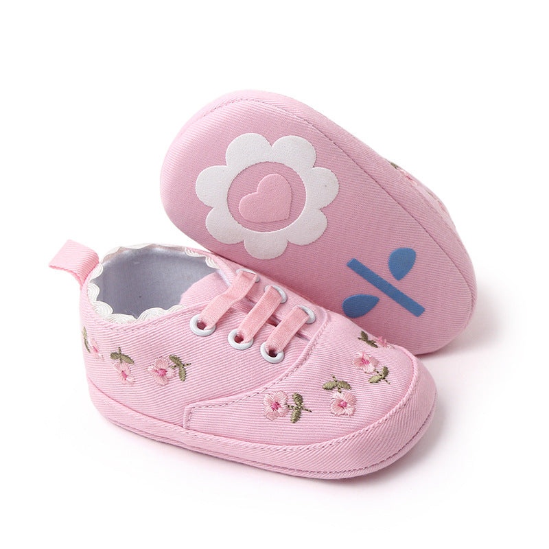 New foreign trade wholesale baby shoes denim embroidered baby shoes toddler shoes 1483