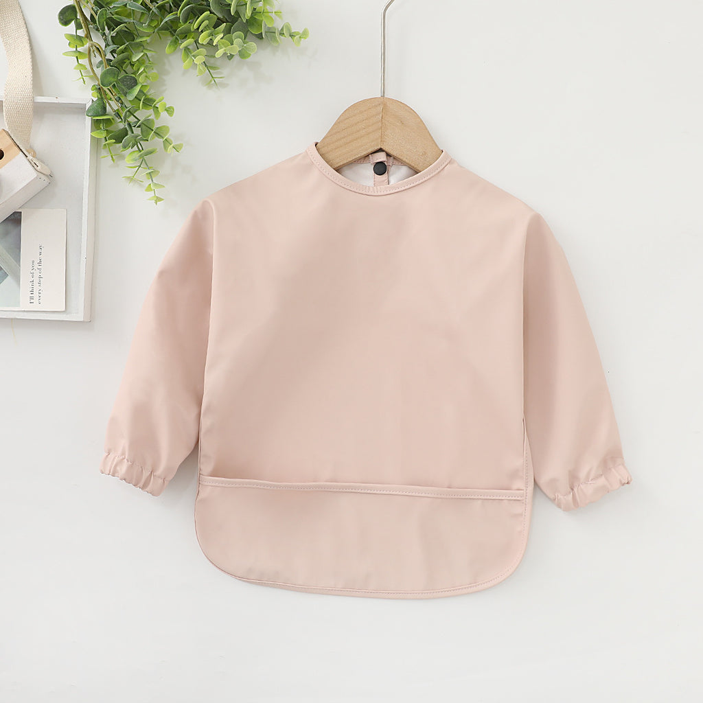 Danish children's waterproof anti-clothing bib baby eating bib super soft waterproof baby rice pocket anti-dirty feeding