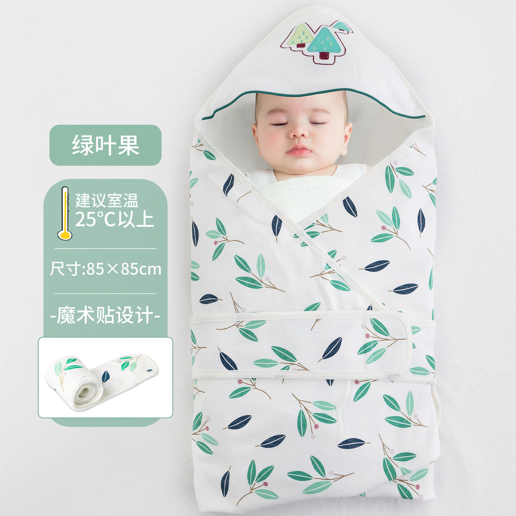 Baby blanket A pure cotton newborn blanket summer thin newborn baby blanket single anti-startle swaddle cover