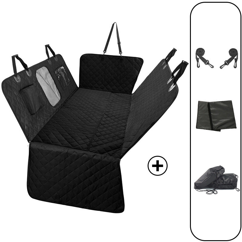 600D Oxford cloth waterproof pet car mat, fully surrounded and extended, load-bearing pet car mat, extended rear seat cushion