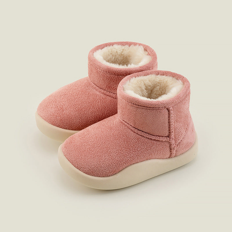 Happy Mary winter children's snow boots warm shoes for boys and girls cotton shoes baby cotton shoes plus velvet heel cotton shoes boots