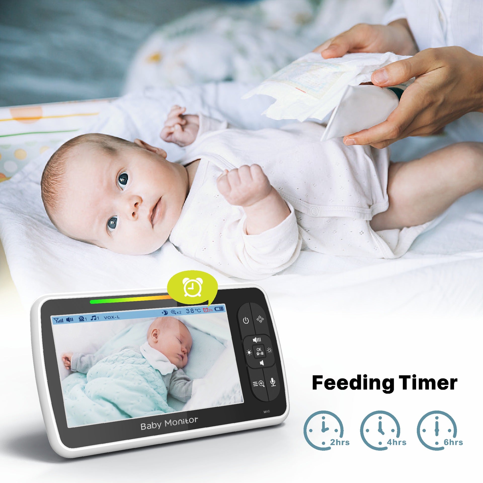 [Factory direct sale] SM6505-inch high-definition baby care device baby monitor monitor baby camera