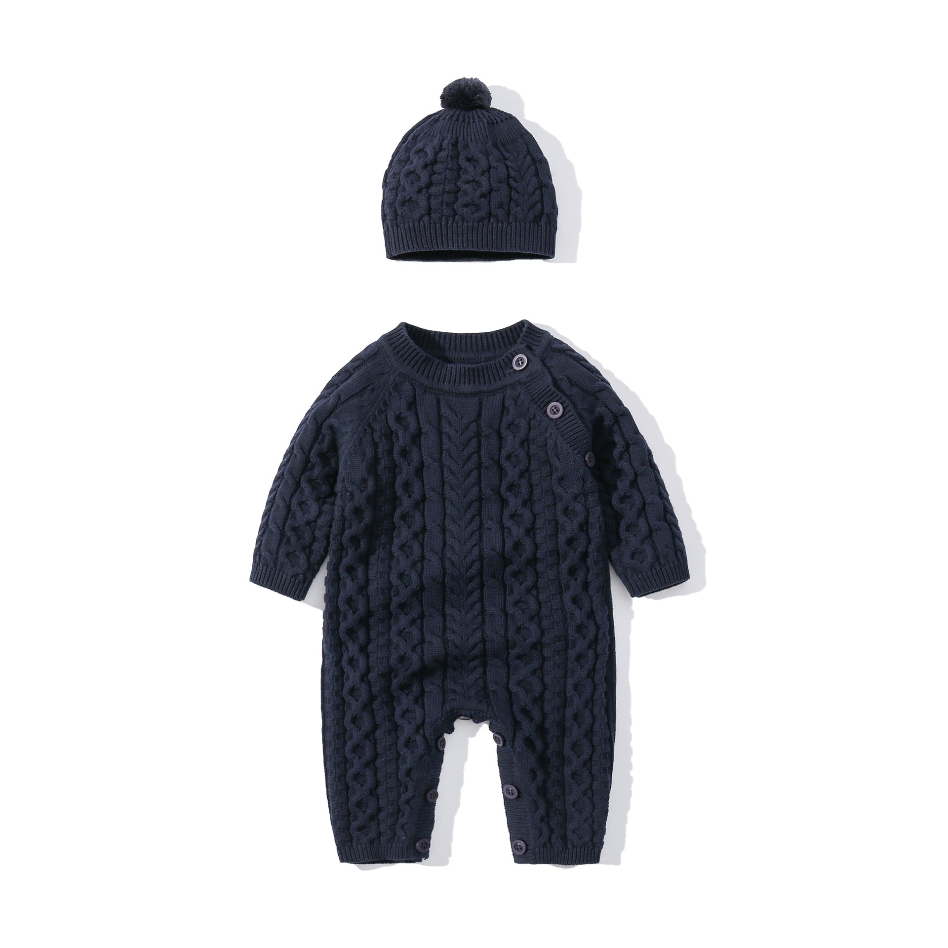 Baby sweaters autumn and winter infant clothes European and American knitted twist baby romper fashionable baby crawling clothes