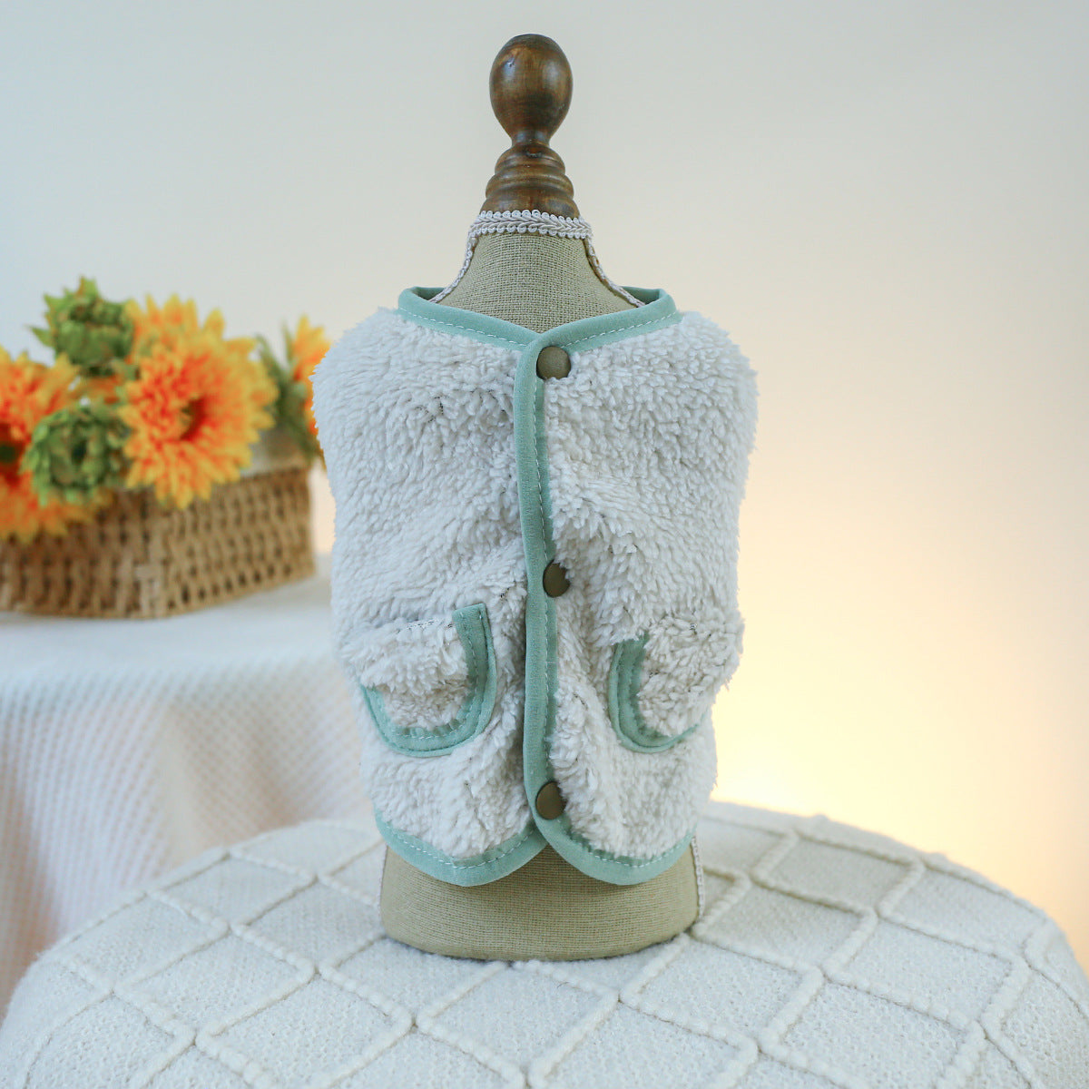 Spot cross-border hot-selling pet puppy and cat clothes source factory autumn and winter new lambskin fragrance vest