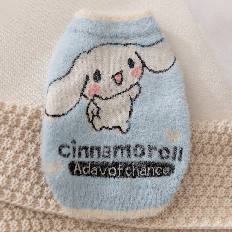 Autumn and winter joint cat clothes thick warm pullover sweater Teddy dog two-legged clothes pet clothes