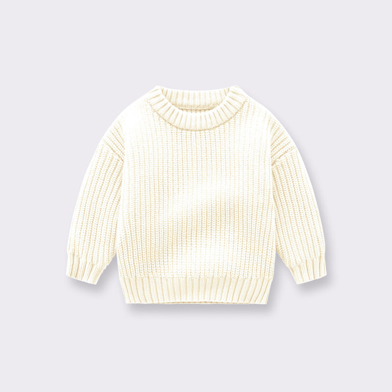 ins hot baby round neck sweater baby boy girl child autumn and winter loose knitted coat sweater