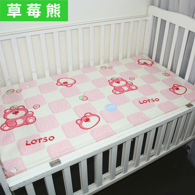 Foreign trade pure cotton crib bed sheet baby maternal and infant products ins children cartoon bed cover wholesale