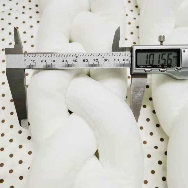 Baby crib surround ins new hand-woven long knotted ball three-strand braid anti-collision soft bag baby crib surround