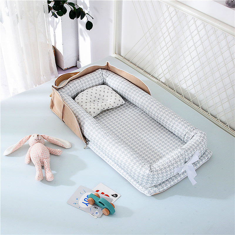 ins Korea portable mommy hold baby nest isolation single shoulder mommy bag shaping pillow luggage bed mid bed baby bed