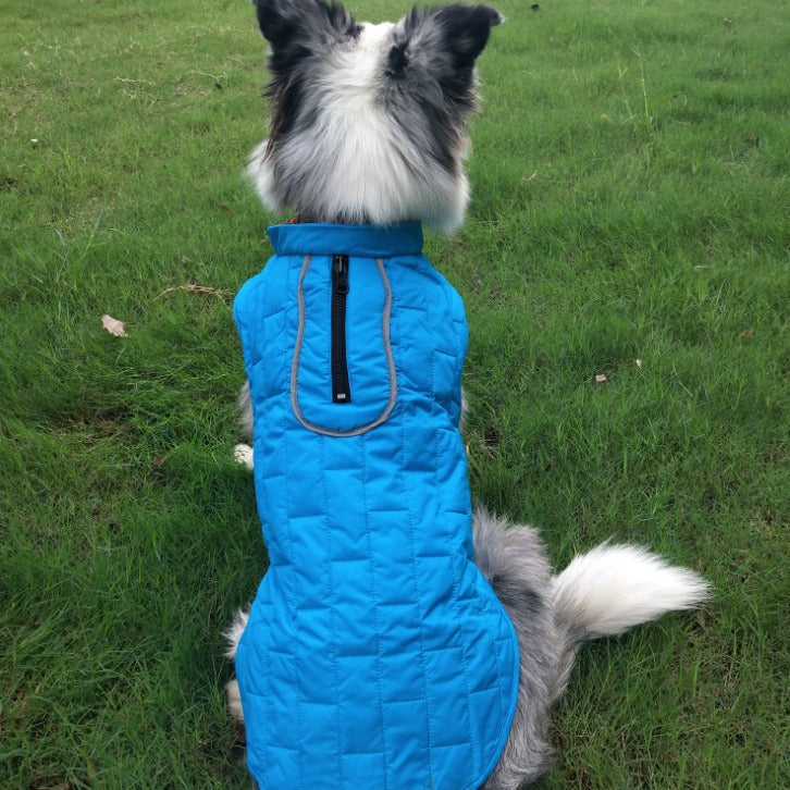 Autumn and Winter Pet Clothes Two-color Plaid Dog Clothes Dog Cotton Winter Jacket Amazon Pet Supplies