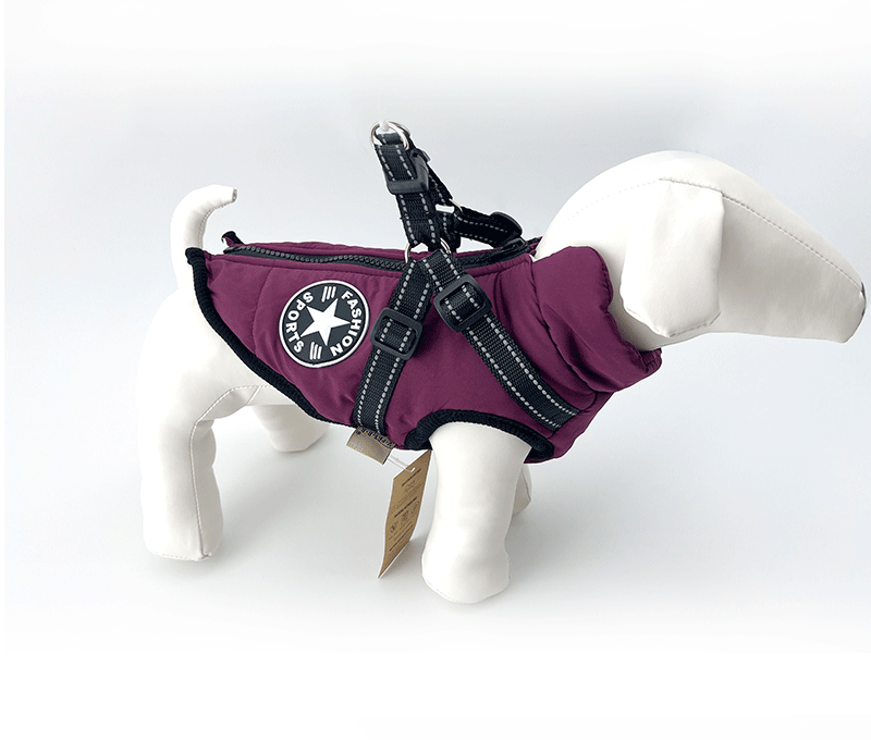 Amazon New Waterproof Puppy Bichon Frize Solid Color Pet Dog Clothes Cotton Coat Small Dog Clothing Wholesale