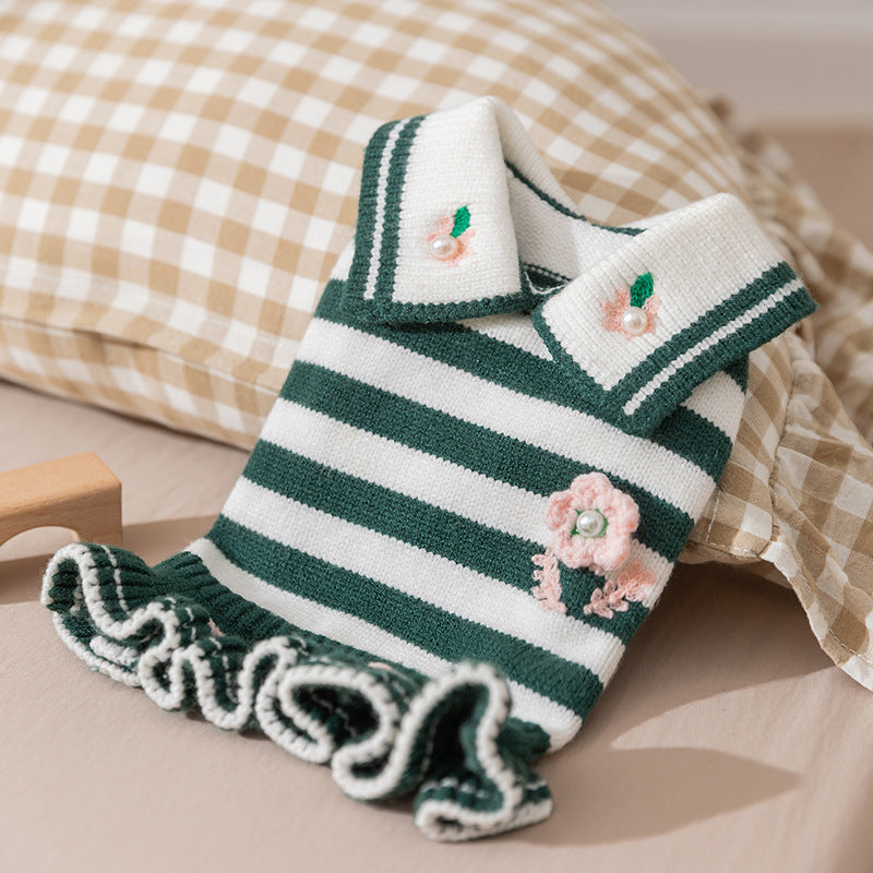 Autumn and winter joint cat clothes thick warm pullover sweater Teddy dog two-legged clothes pet clothes