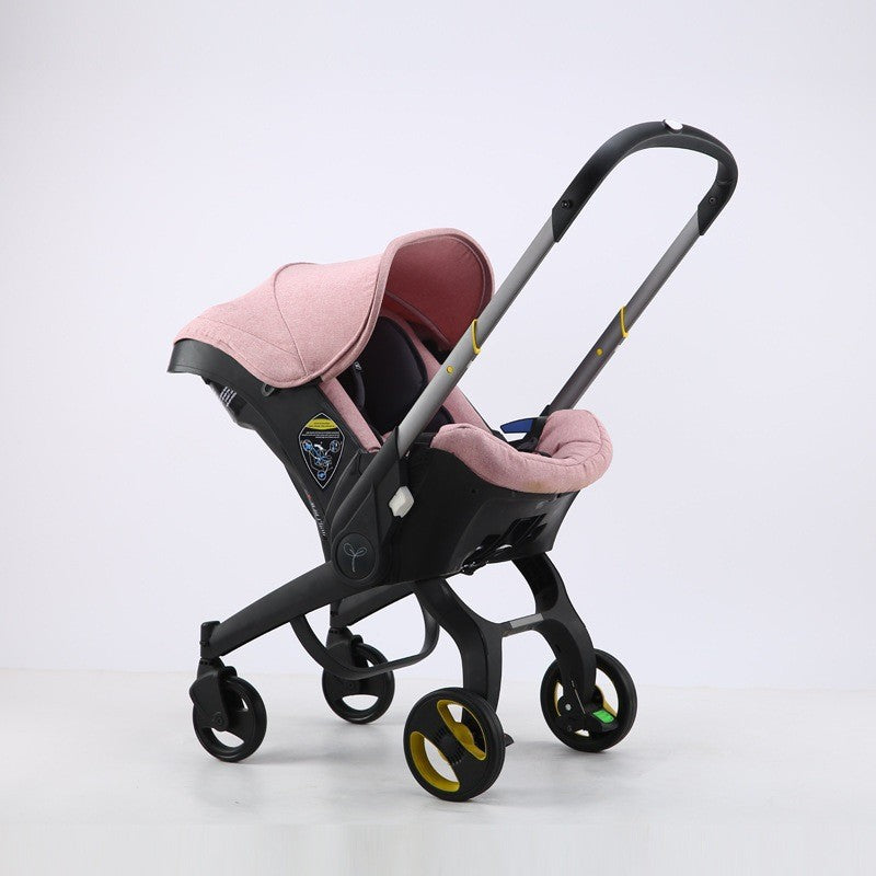 Baby 0-24 months four-in-one four-wheel aluminum alloy frame reversible stroller