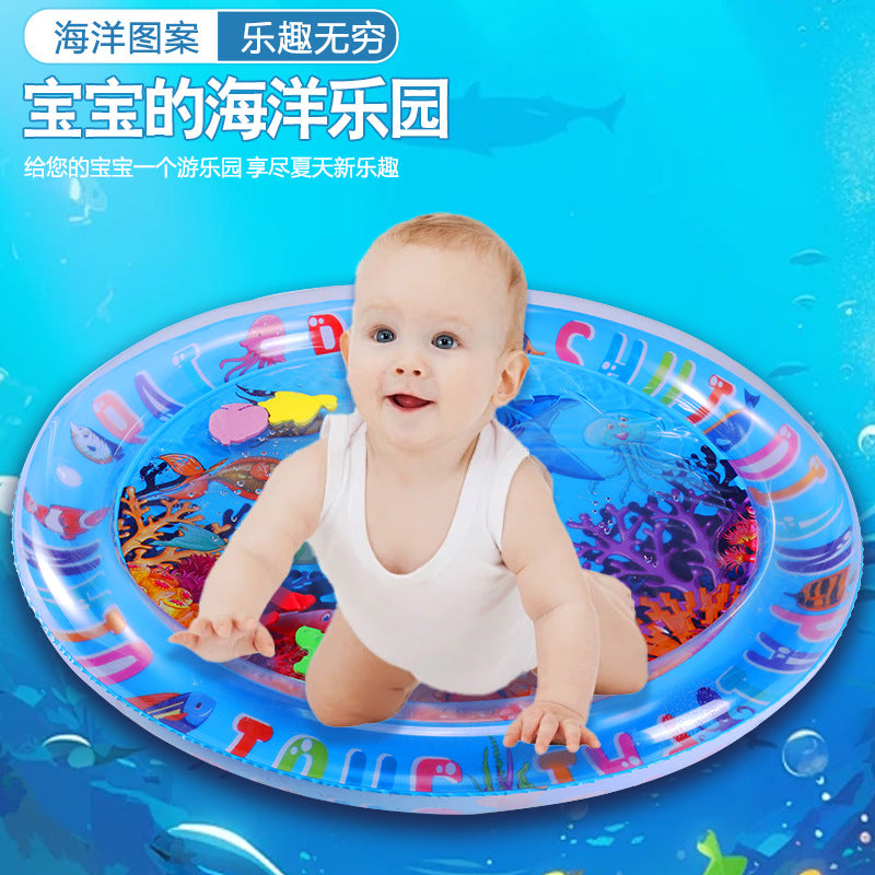Cross-border baby inflatable pat water mat marine life swimming ring crawling mat seat cushion children pat water mat wholesale