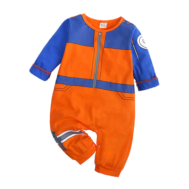 Cross-border baby long-sleeved romper autumn new baby jumpsuit cartoon character outdoor crawling clothes one piece delivery