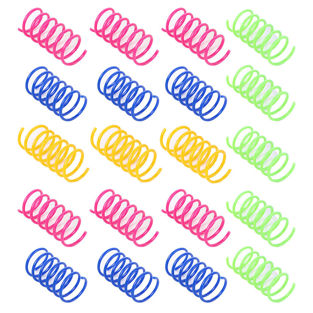 Hot selling kitten spiral coil cat spring cat toy color spring pet toy interactive toy self-hi toy