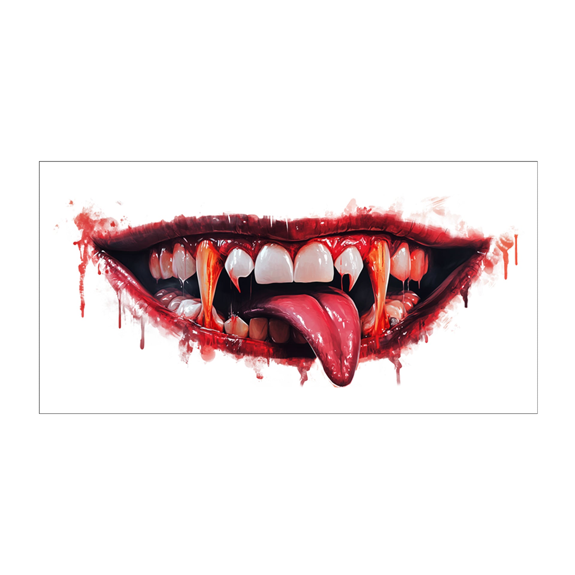 New foreign trade Halloween mouth tattoo stickers party horror makeup horror funny lip makeup DIY mouth stickers