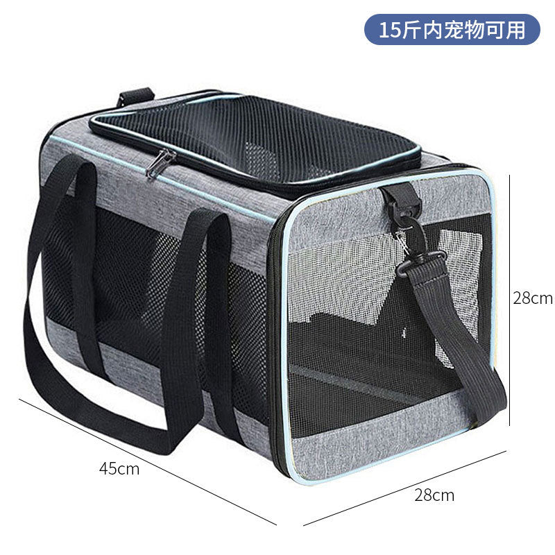 Spot pet bag portable breathable car cat bag hand-held foldable pet box multifunctional dog bag cross-border