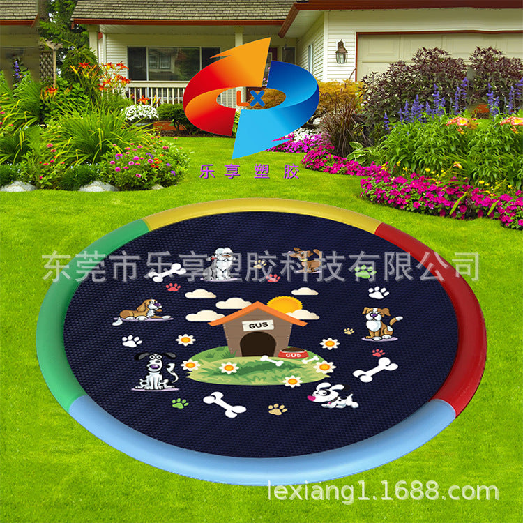 Cross-border spot PVC water spray mat summer outdoor thick non-slip children's pet lawn water spray mat fountain toy