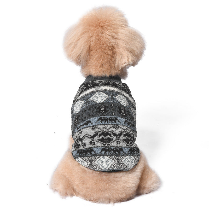 New autumn and winter dog clothes pet clothes super stretch fleece love cute French bulldog Teddy dog clothes