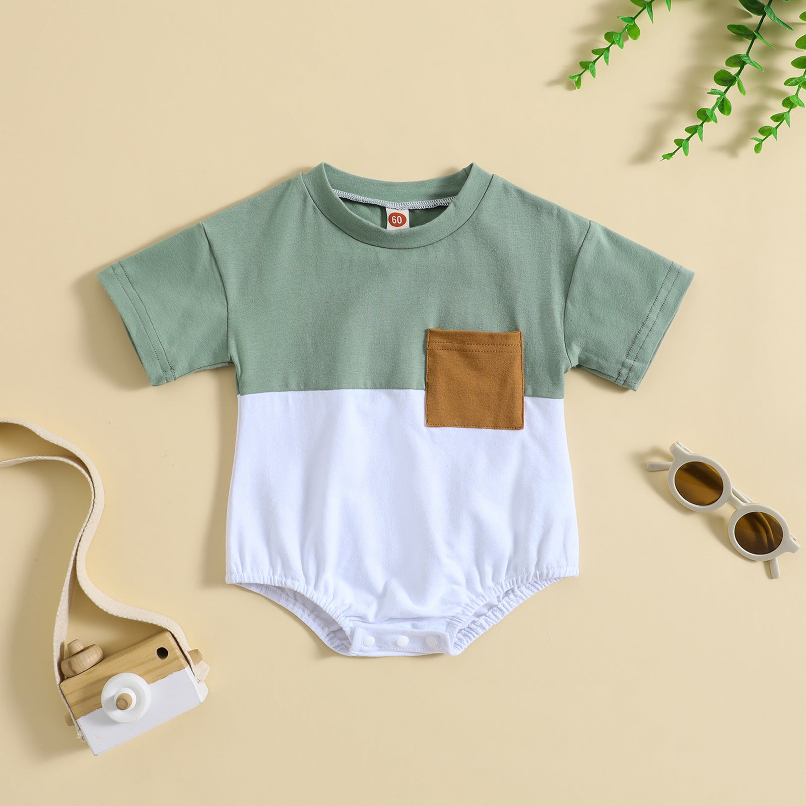 European and American new triangle romper romper western style suit INS hot style baby boys and girls jumpsuit