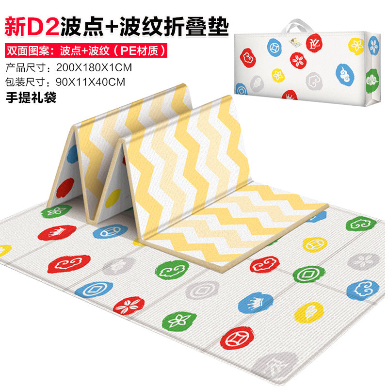 Huaying foldable baby crawling mat thickened baby living room home crawling mat children's foam floor mat with edging