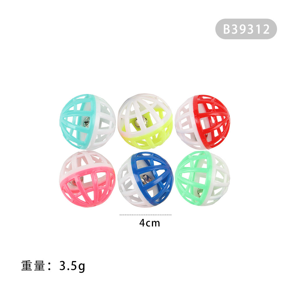Summary of cat toy combination accessories Plastic bell ball flower drum rainbow ball feather mouse pet cat toy