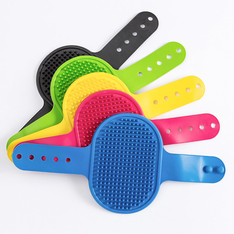 Toy silicone scratcher adjustable gloves massage brush pet comb dog cat clean combing bath brush