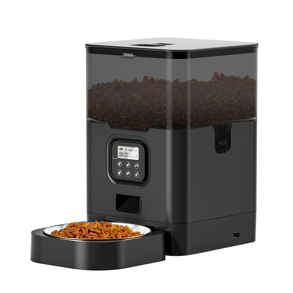 Pet fully automatic APP feeder square cat and dog feeder WIFI intelligent timing quantitative double meal feeder