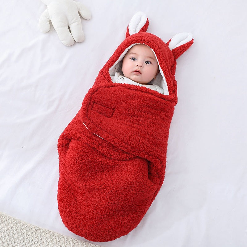 Baby hug by newborn autumn and winter thickened bag by newborn baby anti-shock swaddle 0-3-6 months supplies