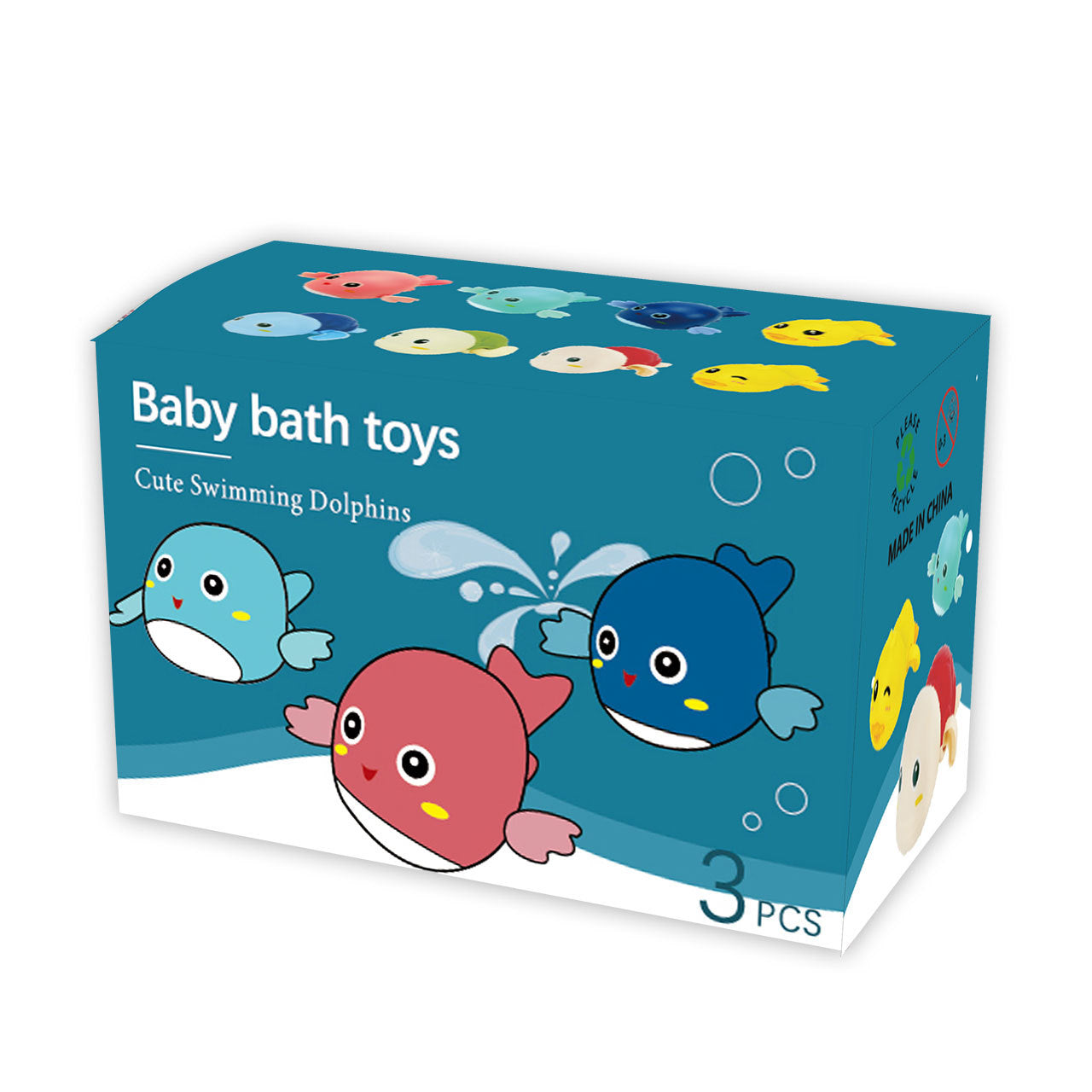 Douyin same baby water bath toys playing water turtle dolphin swimming little yellow duck summer bathroom children