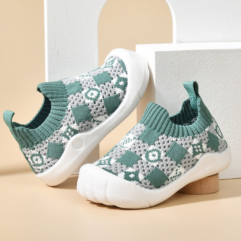 Baby mesh shoes, breathable mesh sports shoes, children's flying woven casual shoes, soft bottom toddler shoes, children's shoes