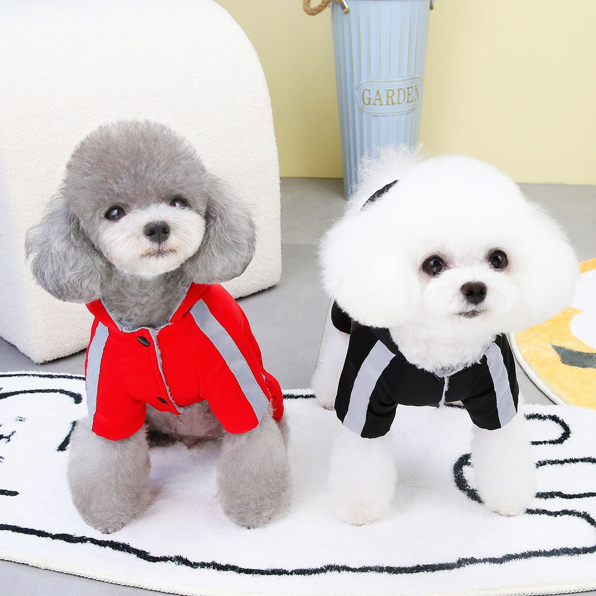 Pet dog clothes pet four-legged reflective cotton coat pet clothing autumn and winter new 23 sports four-legged cotton coat