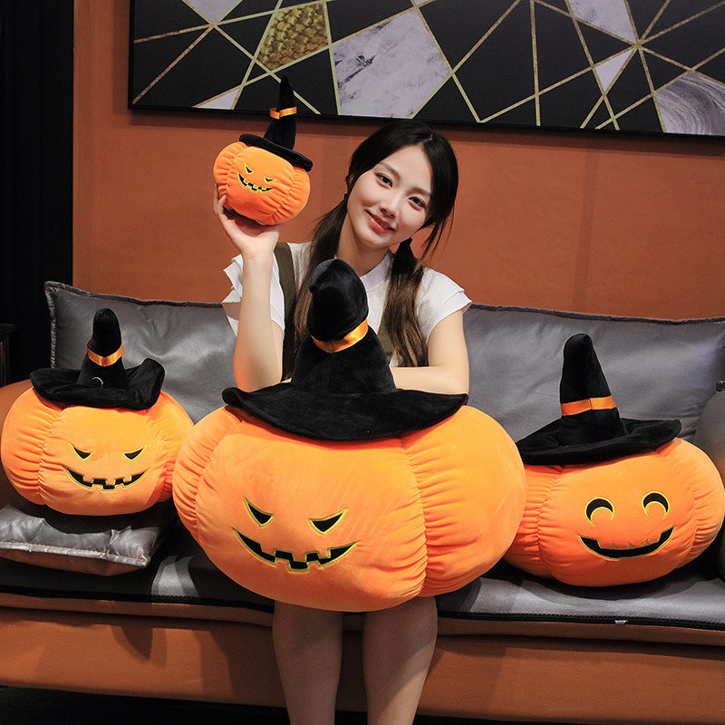 Catching machine doll Halloween cartoon spoof pumpkin doll plush toy down cotton plush toy pillow gift