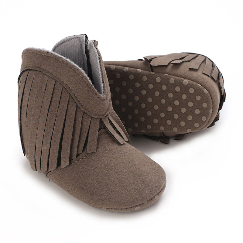 Fashion 0-1 year old baby shoes tassel decoration baby girl baby boots toddler shoes baby shoes